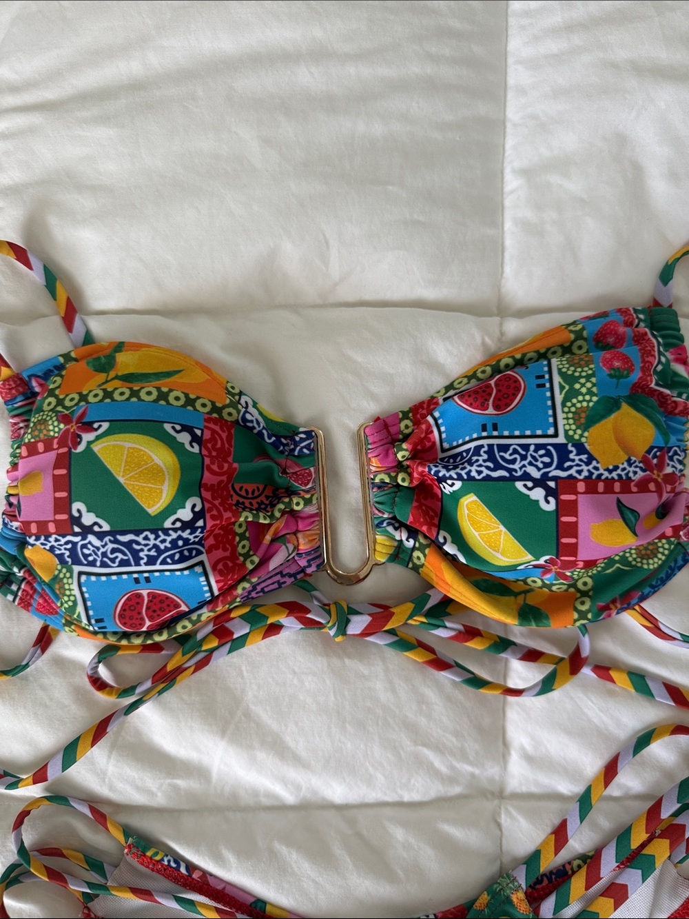 Colorful Fruit-Print Bikini Set Small - Picture 2 of 4